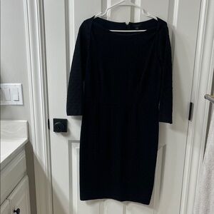 Ann Taylor Classic Black Long Sleeve Dress